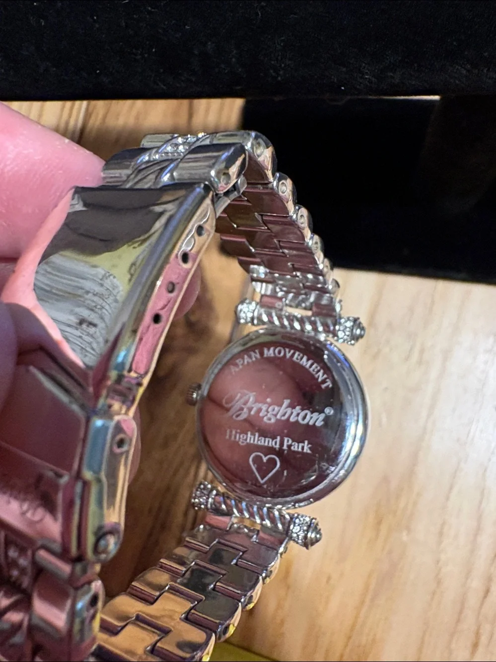 Brighton Silver-Tone Heart Accent Women's Watch